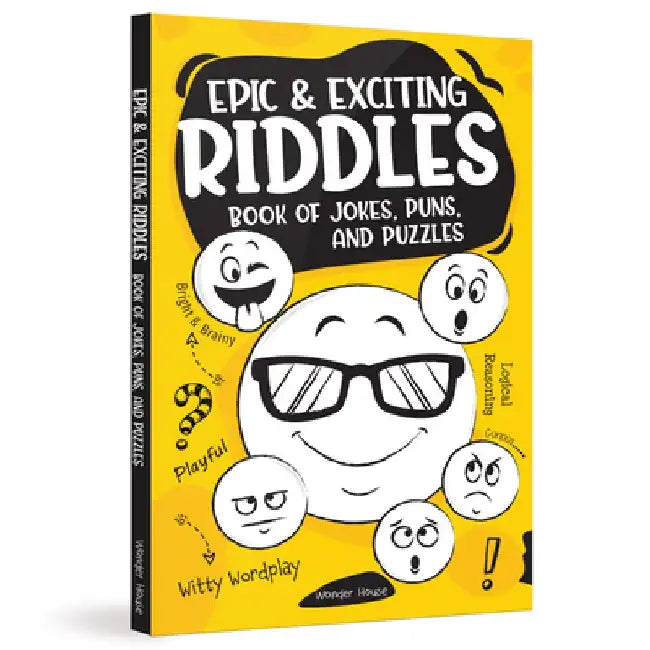 Epic and Exciting Riddles Book of Jokes, Puns, and Puzzles by Wonder House Books
