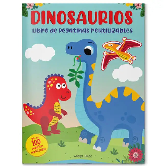 Reusable Sticker Book Dinosaur - Spanish by Wonder House Books