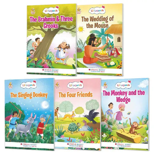 Timeless Panchtantra Stories for Kids 2+ | Short Bedtime Stories with Colorful Illustrations | Set of 5 Books | Lil Legends by Oswaal Books by Oswaal Editorial Board