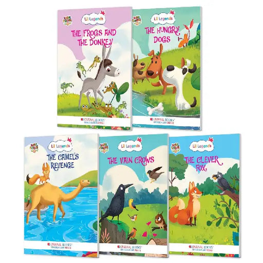 Illustrated Moral Stories for Kids 2+ | Short Bedtime Stories with Colorful Illustrations | Set of 5 Books | Lil Legends by Oswaal Books by Oswaal Editorial Board