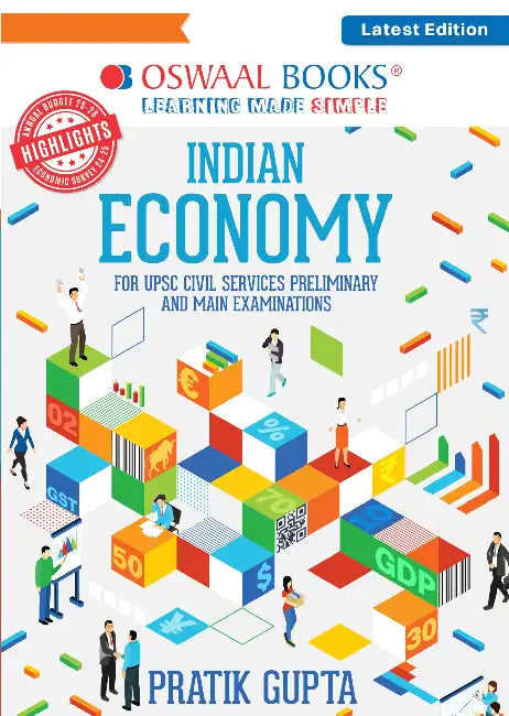 Oswaal Indian Economy for UPSC civil services preliminary and main examinations by Pratik Gupta by Pratik Gupta