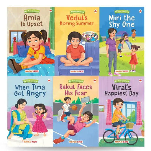 Story Books For Kids - Emotions (Illustrated) (Set Of 6 Books) - Phonic Stories - Bedtime Stories - 3 Years To 6 Years Old - Read Aloud To Infants, Toddlers by Maple Press In House