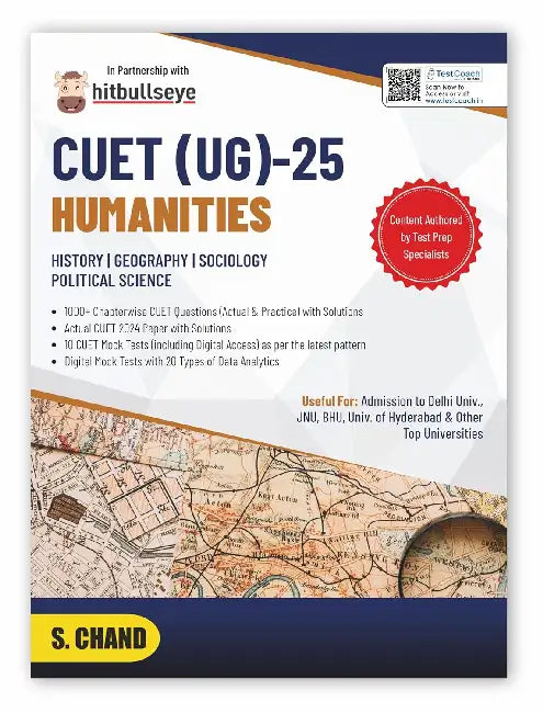 CUET (UG) 2025 Humanities | History | Geography | Sociology | Political Science | 1000+ Questions | CUET 2024 Papers | Mock Tests | Delhi University, JNU, BHU, Other Universities by Bulls Eye Knowledge System