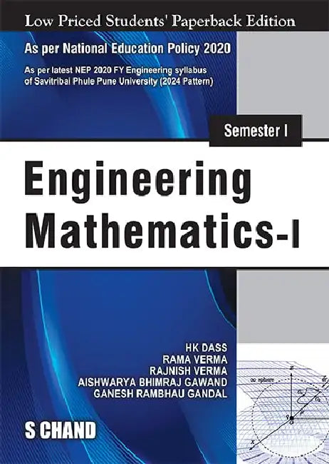 Engineering Mathematics I Semester I - NEP 2020 Maharashtra by H K Dass