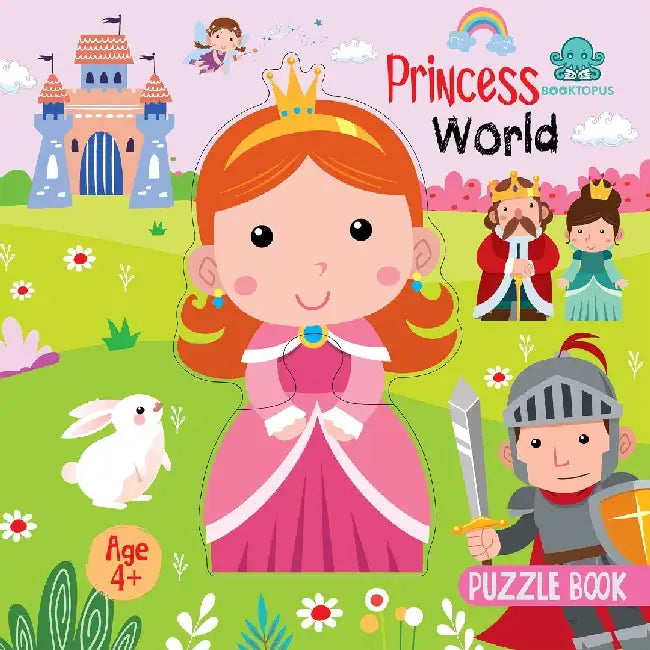 Booktopus Square Puzzle Board Book  Princess World Learning Puzzle With Easy Grip Pieces  Educational Toys For Kids 4 Years  Motor Skil by Booktopus