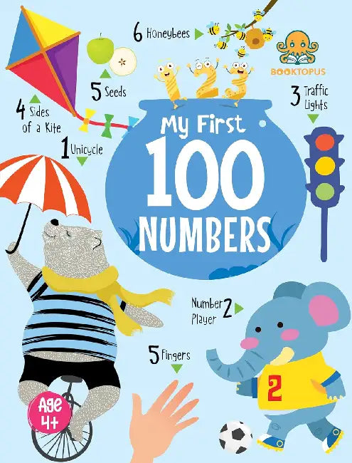 Booktopus Mini Board Book My First 100 Numbers Early Learning Books For Kids Picture Books For Baby 4 Years by Booktopus