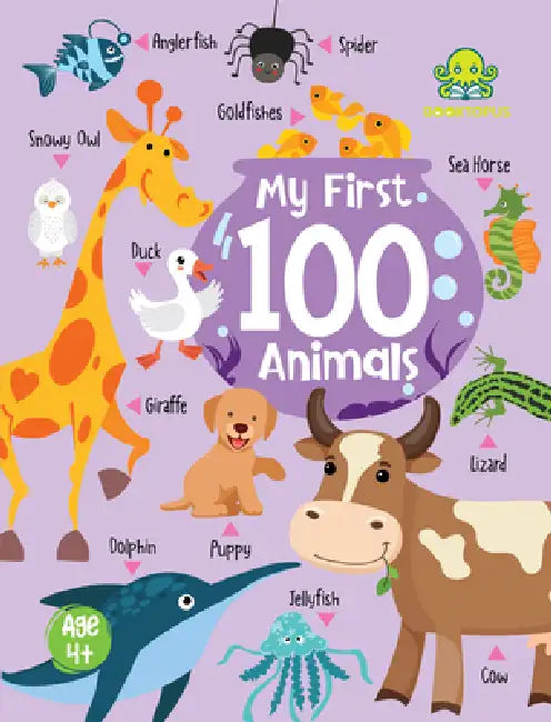 My First 100 Animals Mini Board Book by Booktopus