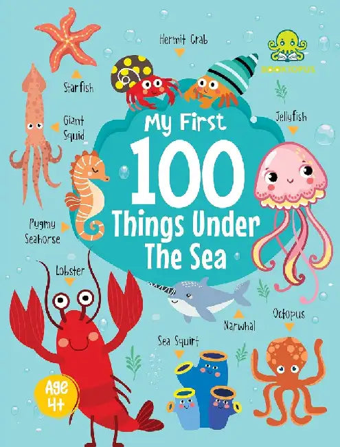 Booktopus Mini Board Book  My First 100 Things Under The Sea  Early Learning Books For Kids  Picture Books For Baby 4 Years by Booktopus