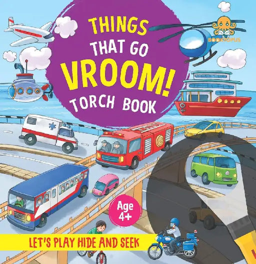 Booktopus Torch Discovery Book  Things That Go Vroom Hidden Picture Book With Torch  Learning Activity Books For Kids 4 Years  Interacti by Booktopus