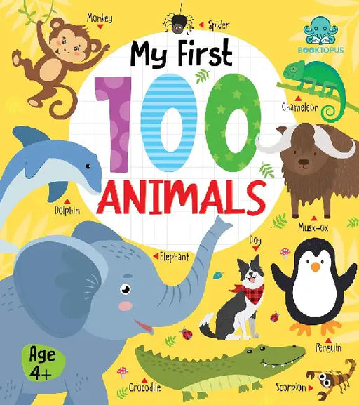 Booktopus Board Book  My First 100 Animals  Early Learning Books For Kids  Picture Books For Baby 4 Years by Booktopus