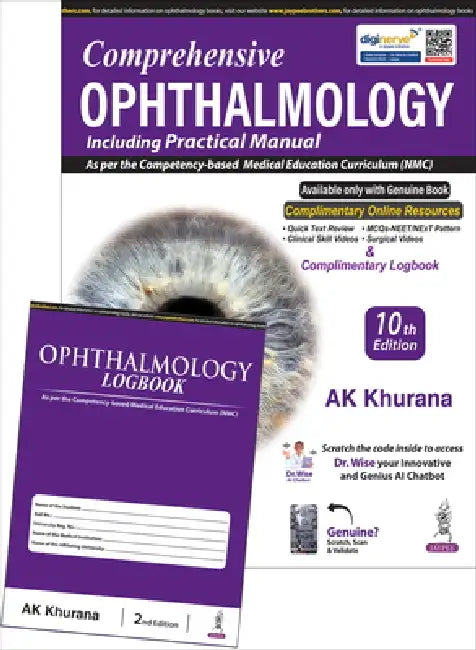 Comprehensive Ophthalmology (Including Practical Manual) With Ophthalmology Logbook by Ak Khurana