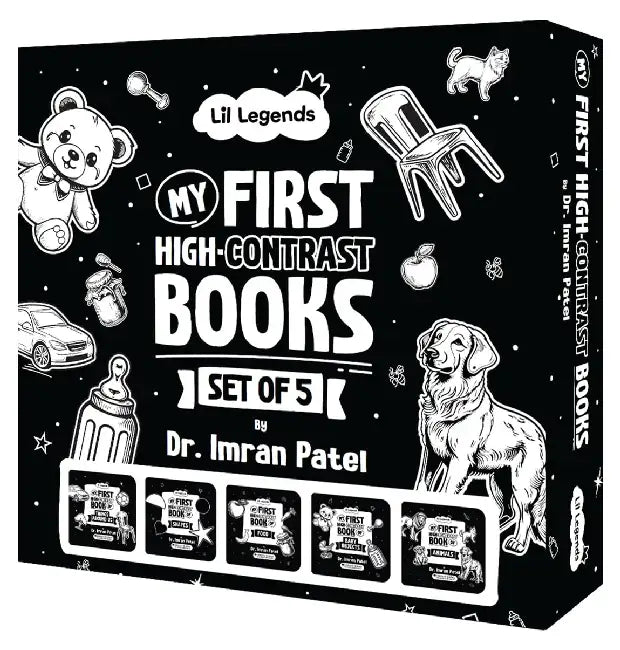 Oswaal Lil Legends High Contrast Book for Infants & Toddlers by Dr. Imran Patel | Visual Stimulation for Newborns (0–12 Months) | Boosts Brain Development, Black & White Baby Book, Durable & Baby-Safe by Dr. Imran Patel