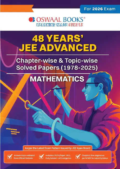 Oswaal JEE Advanced 48 Years' Chapter-wise and Topic-wise Solved Papers (1978 to 2025) Mathematics (For Exam 2026) by Oswaal Editorial Board