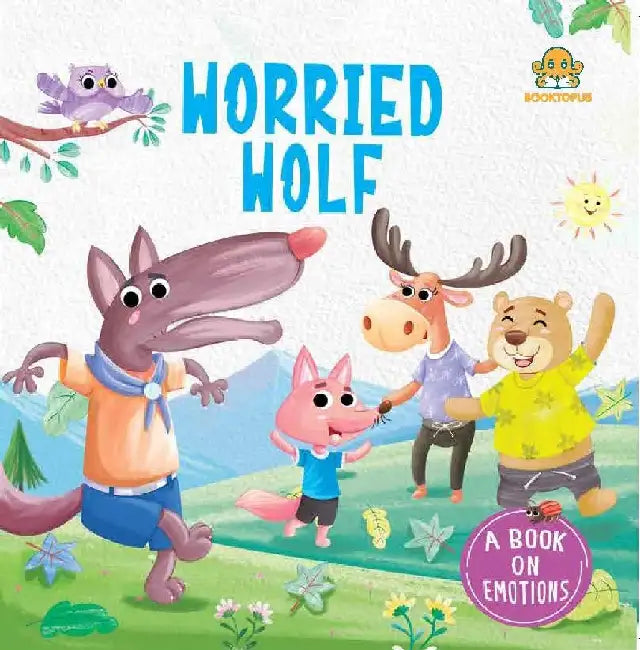 Booktopus The Worried Wolf Board Book  Story Books For Kids 4 Years  Emotional Development by Booktopus
