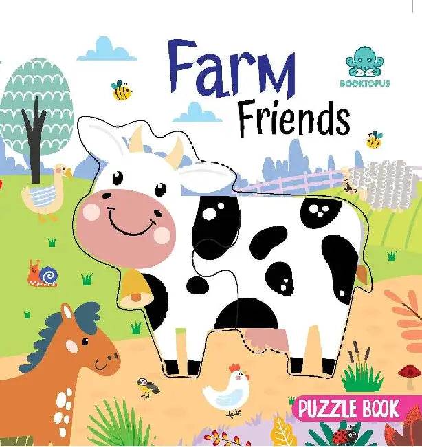 Booktopus Farm Friends Puzzle Board Book World Learning Puzzle With Easy Grip Pieces  Educational Toys For Kids 4 Years  Motor Skills De by Booktopus