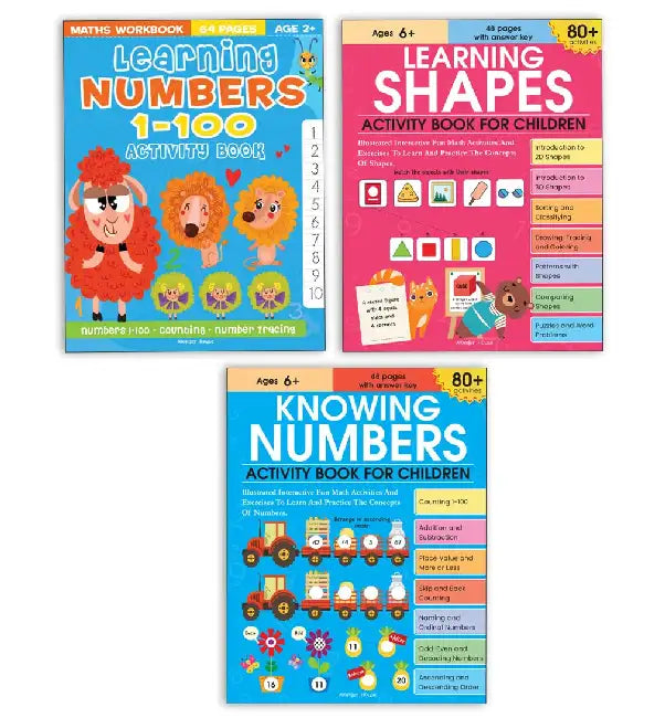 Math Activity Books Pack 1 by Wonder House Books