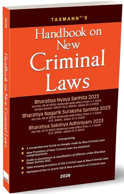 Handbook On New Criminal Law by Taxmann