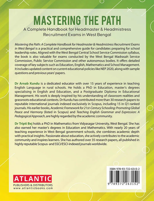 Mastering the Path: A Complete Handbook for Headmaster & Headmistress Recruitment Exams in West Bengal by Dr Arnab Kundu