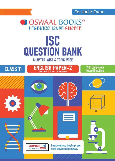 ISC Question Bank Chapterwise Topicwise Class11 English Paper2 Literature For 2027 Exam by Oswaal Editorial Board