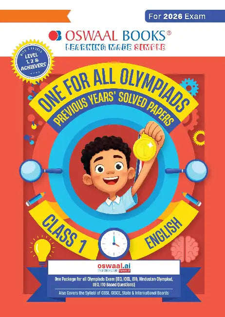 Oswaal One For All Olympiads Class 1 English Prep-Guide Book | Chapter-wise Previous Years' Solved Papers | Questions for SOF IEO & Other Olympiad Exams 2026 | With Sample Practice Papers & Oswaal.AI by Oswaal Editorial Board