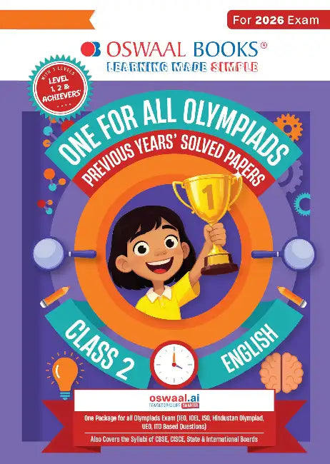 Oswaal One For All Olympiads Class 2 English Prep-Guide Book | Chapter-wise Previous Years' Solved Papers | Questions for SOF IEO & Other Olympiad Exams 2026 | With Sample Practice Papers & Oswaal.AI by Oswaal Editorial Board
