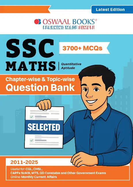 Oswaal SSC (Staff Selection Commission) Maths 3700+ MCQs Tier-1 | Chapter-wise & Topic-wise Question Bank (2011 to 2025) | For 2026 Exam by Oswaal Editorial Board