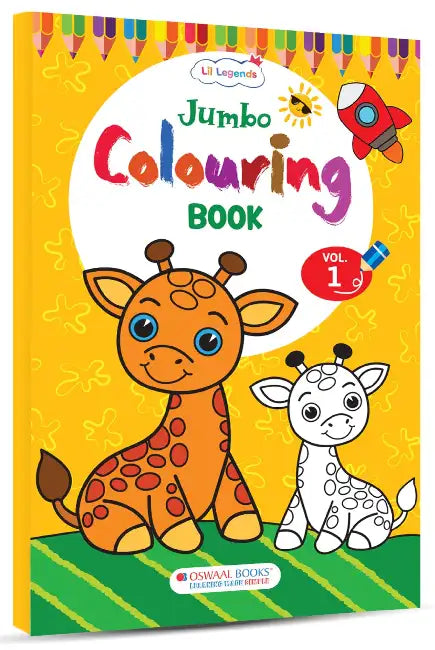Oswaal Lil Legends Jumbo Colouring Book for Kids | Fun Activity & Creative Art Workbook | Volume 1 | Large Pages for Easy Colouring | Ages 3+ by Oswaal Editorial Board