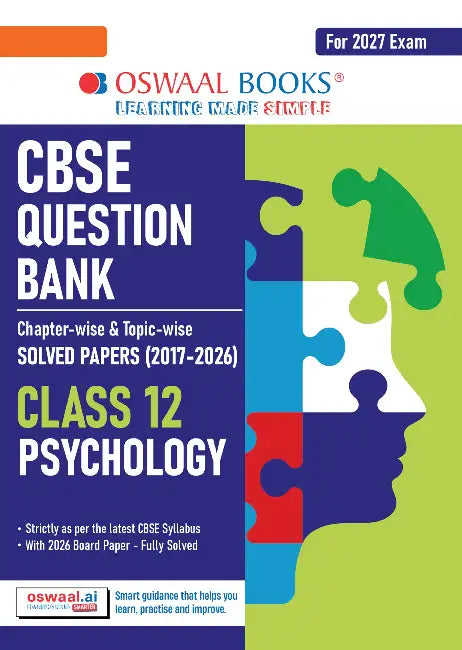 CBSE Question Bank Chapterwise Topicwise Solved Papers Psychology Class12 For 2027 Exam by Oswaal Editorial Board