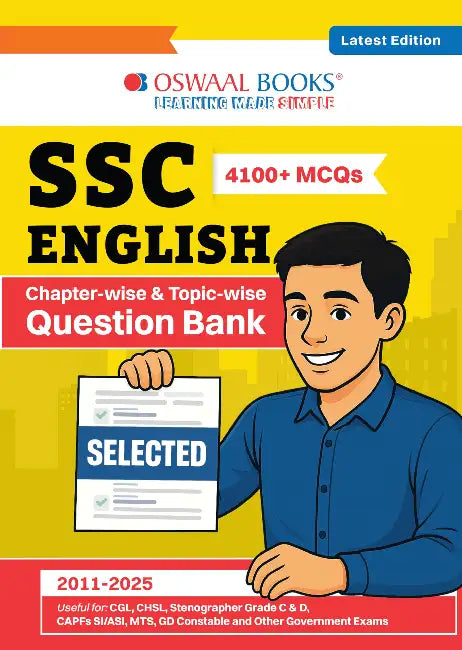 Oswaal SSC (Staff Selection Commission) English 4100+ MCQs Tier-1 | Chapter-wise & Topic-wise Question Bank (2011 to 2025) | For 2026 Exam by Oswaal Editorial Board