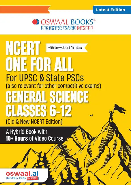 Oswaal NCERT One For All Book for UPSC & State PSCs | General Science Classes 6-12 (Old & New NCERT Edition) Latest Edition by Oswaal Editorial Board