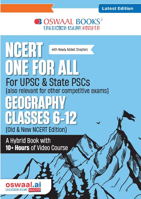 Oswaal NCERT One For All Book for UPSC & State PSCs | Geography Classes 6-12 (Old & New NCERT Edition) Latest Edition by Oswaal Editorial Board