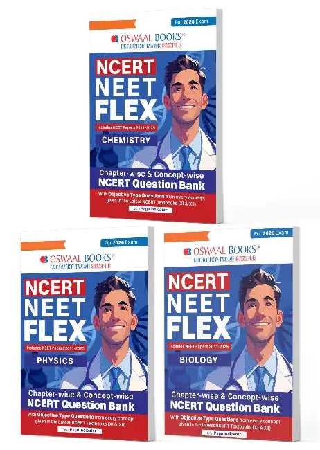 Oswaal NCERT NEET FLEX - Physics, Chemistry, Biology (Set of 3 Books) | Chapter-wise & Topic-wise | NCERT Question Bank by Oswaal Editorial Board
