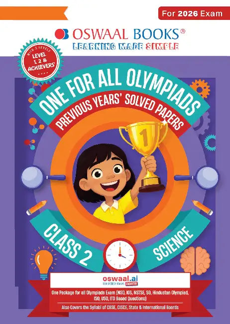 Oswaal One For All Olympiads Class 2 Science Prep-Guide Book | Chapter-wise Previous Years' Solved Papers | Questions for SOF NSO & Other Olympiad Exams 2026 | With Sample Practice Papers & Oswaal.AI by Oswaal Editorial Board