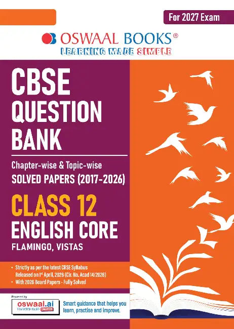 CBSE Question Bank Chapterwise Topicwise Solved Papers English Core Class12 For 2027 Exam by Oswaal Editorial Board