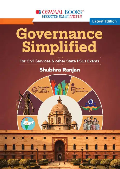 Oswaal Governance Simplified for UPSC Mains GS Paper II 2026 : PYQ-Based, Syllabus-Aligned Guide with 2nd ARC & NITI Aayog, Diagrams, Models, Case Studies and Answer Writing by Shubhra Ranjan by Shubhra Ranjan