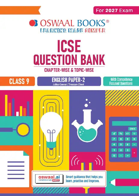 ICSE Question Bank Chapterwise Topicwise Class 9 English Paper2 Literature For 2027 Exam by Oswaal Editorial Board