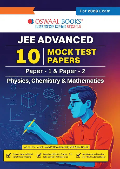 Oswaal JEE Advance 10 Mock Test Papers (Paper-1 & Paper-2) Physics, Chemistry, Mathematics (For 2026) by Oswaal Editorial Board