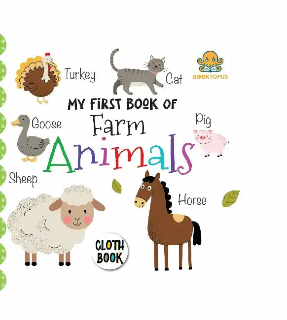 Booktopus My First Farm Animals Cloth Book by Booktopus