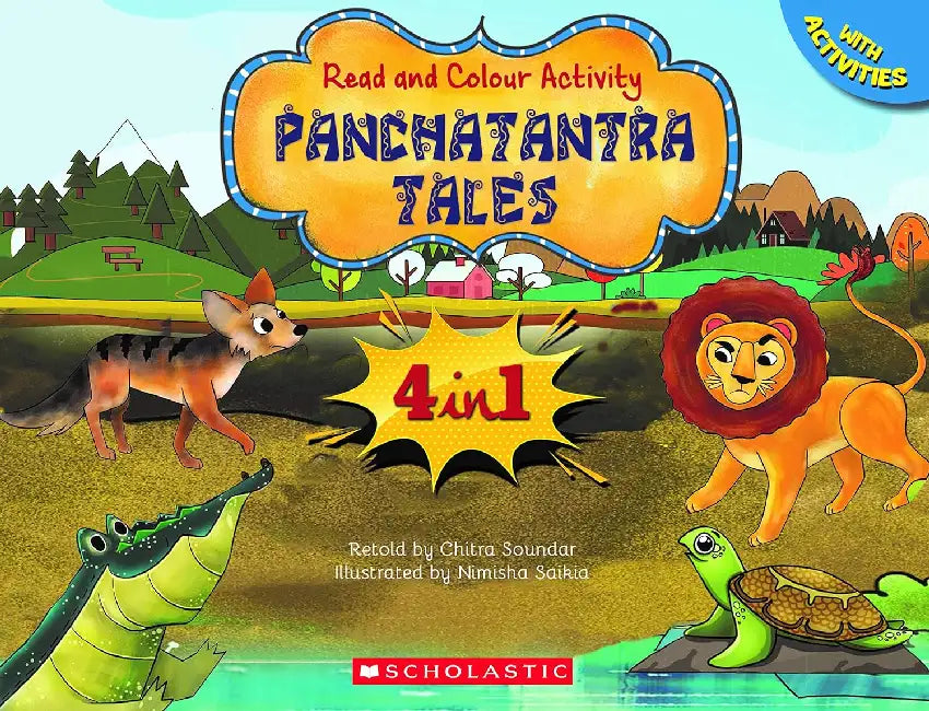 Panchatantra Tales 4 In 1: Read And Colour by Chitra Soundar