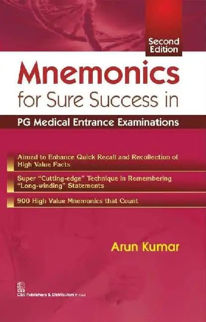 Mnemonics for Sure Success in PG Medical Entrance Examinations, 2e by Kumar