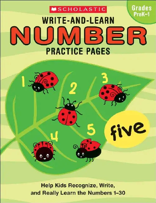 Write-And-Learn Number Practice Pages (Grades Prek-1)