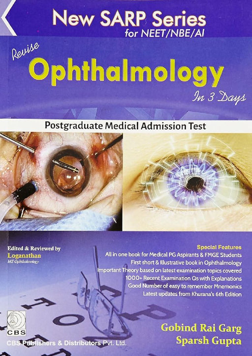 New SARP Series: for NEET/NBE/AIRevise Ophthalmology in 3 Days  by Garg