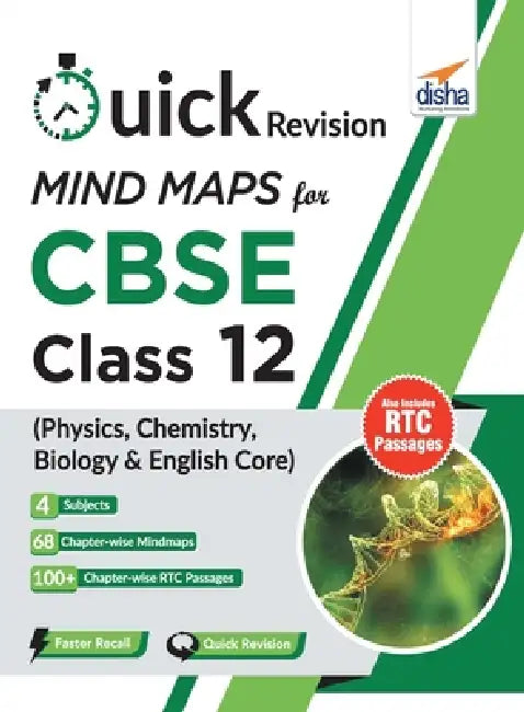 Quick Revision MINDMAPS for CBSE Class 12 Physics Chemistry Biology & English Core by Disha Experts