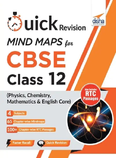 Quick Revision MINDMAPS for CBSE Class 12 Physics Chemistry Mathematics & English Core by Disha Experts