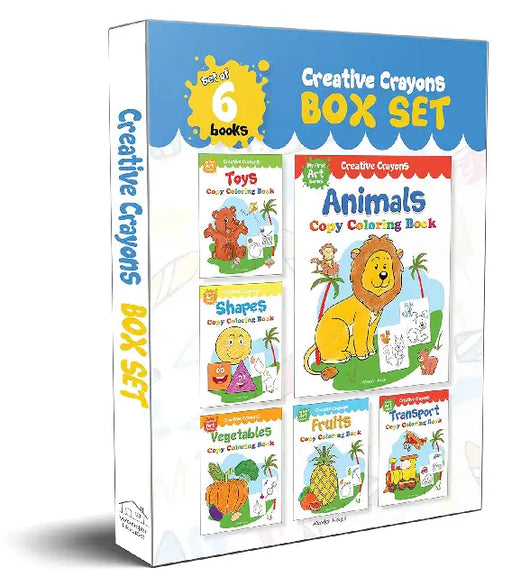 Colouring Books Super Boxset: Pack of 6 Crayon Copy Colour Books for Kids by Wonder House Books