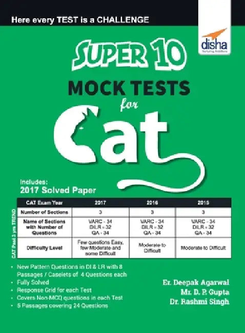 Super 10 Mock Tests for CAT by Deepak Er Agarwal, D. P. Gupta, Rashmi Singh
