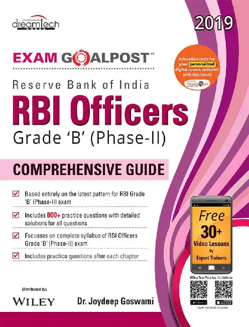 Reserve Bank of India (RBI) Officers Grade 'B' (Phase-II) Exam Goalpost Comprehensive Guide, 2019 by DT Editorial Services