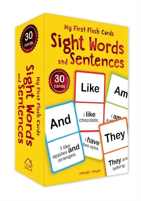 My First Flash Cards: Sight Words and Sentences (Flash Cards for Children) by Wonder House Books