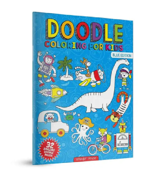 Doodle Coloring for Kids: Blue Edition by Wonder House Books