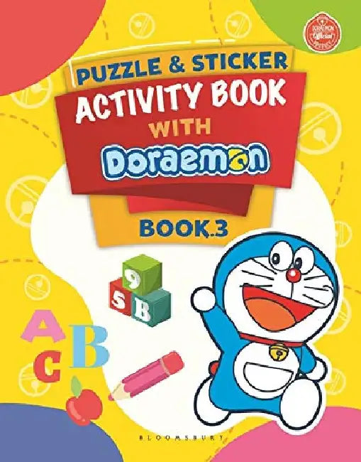 Puzzle & Sticker With Doraemon Activity Book 3 by Bloomsbury India